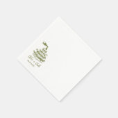 Handgezeichnete Champagner-Turm-Glas-Hochzeitsserv Serviette (Ecke)