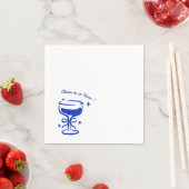 Handgezeichnete Cheers Doodle Cocktail Geburtstags Serviette (Beispiel)