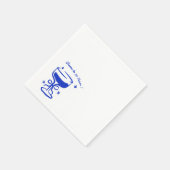 Handgezeichnete Cheers Doodle Cocktail Geburtstags Serviette (Ecke)