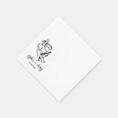 Handgezeichnete Cherub Cupid Icon Hochzeit Serviette (Ecke)
