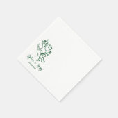 Handgezeichnete Cherub Cupid Icon Hochzeit Serviette (Ecke)