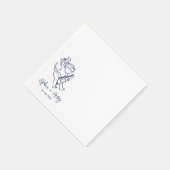 Handgezeichnete Cherub Cupid Icon Hochzeit Serviette (Ecke)