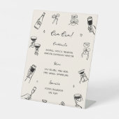 Handgezeichnete Cin Cin Bar Sockelschild (Vorderseite)