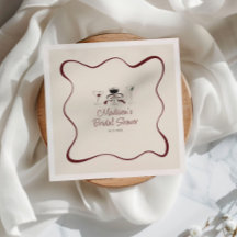 Handgezeichnete Cocktails Wavy Frame Brautparty