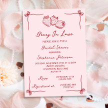 Handgezeichnete Coquette Berry In Love Brautparty