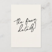 Handgezeichnete Coquette Trendy Romantic Script We Begleitkarte (Rückseite)