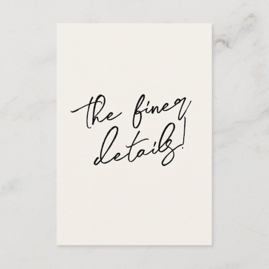 Handgezeichnete Coquette Trendy Romantic Script We Begleitkarte (Rückseite)