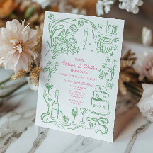 Handgezeichnete Coquette Wiser und Hotter Geburtst