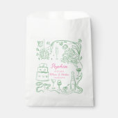 Handgezeichnete Coquette Wiser und Hotter Geburtst Geschenktütchen (Vorderseite)