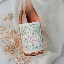 Handgezeichnete Coquette Wiser und Hotter Geburtst