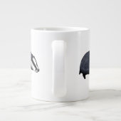 Handgezeichnete Dachs-Illustration Design Jumbo-Tasse (Rückseite)