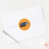 Handgezeichnete Dachs-Illustration Design Runder Aufkleber (Umschlag)