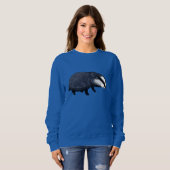 Handgezeichnete Dachs-Illustration Design Sweatshirt (Vorne ganz)