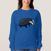 Handgezeichnete Dachs-Illustration Design Sweatshirt (Vorderseite)