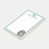 Handgezeichnete Dackel Martini-Glas Post-it Klebezettel (angewinkelt)