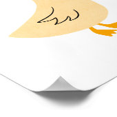 Handgezeichnete Dapper-Gans-Kinderzimmer-Kunst Poster (Ecke)