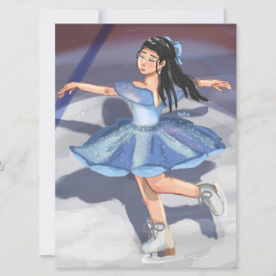 Handgezeichnete Digital Art Post Card Skater für M