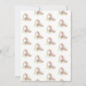 Handgezeichnete Dinosaurier Rainbow Geburtstagspar Einladung (Rückseite)