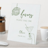 Handgezeichnete Diskokugel Favoriten Zeichen perso Sockelschild (In Situ)