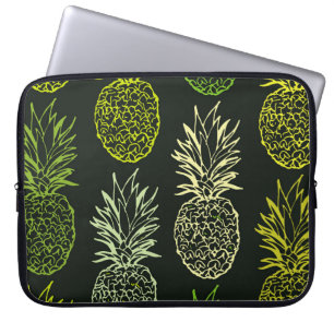Handgezeichnete Doodle Blumenmuster. Palmblätterga Laptopschutzhülle