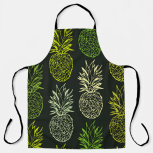 Handgezeichnete Doodle Blumenmuster. Palmblätterga Schürze