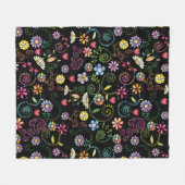 Handgezeichnete Doodle farbenfrohe, nahtlose Muste Fleecedecke (Vorderseite (Horizontal))