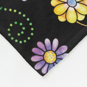 Handgezeichnete Doodle farbenfrohe, nahtlose Muste Fleecedecke (Ecke)