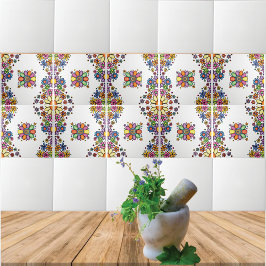 Handgezeichnete Doodle farbenfrohe, nahtlose Muste Fliese