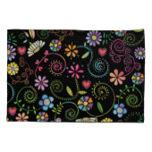 Handgezeichnete Doodle farbenfrohe, nahtlose Muste Kissenbezug (Rückseite)