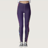 Handgezeichnete Doodle farbenfrohe, nahtlose Muste Leggings (Vorderseite)