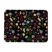 Handgezeichnete Doodle farbenfrohe, nahtlose Muste Magnet (Horizontal)