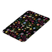 Handgezeichnete Doodle farbenfrohe, nahtlose Muste Magnet (Linke Seite)