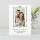 Handgezeichnete Doodle Frames Erstes Weihnachtsfes Feiertagskarte (Stehend Vorderseite)