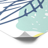 Handgezeichnete Doodle-Limonade-Nahtloses Muster Poster (Ecke)