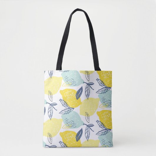 Handgezeichnete Doodle-Limonade-Nahtloses Muster Tasche (Vorderseite)
