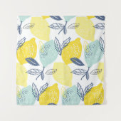 Handgezeichnete Doodle-Limonade-Nahtloses Muster Wandteppich (Vorderseite (Horizontal))