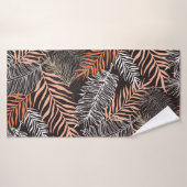 Handgezeichnete Doodle-Palm-Blätter Badehandtuch (Badehandtuch)