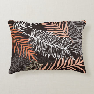 Handgezeichnete Doodle-Palm-Blätter Dekokissen