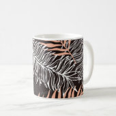 Handgezeichnete Doodle-Palm-Blätter Kaffeetasse (VorderseiteRechts)