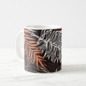 Handgezeichnete Doodle-Palm-Blätter Kaffeetasse (Vorderseite Links)