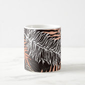 Handgezeichnete Doodle-Palm-Blätter Kaffeetasse (Mittel)