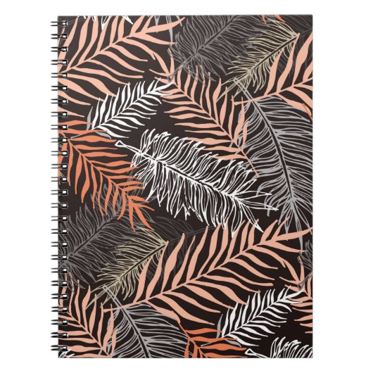 Handgezeichnete Doodle-Palm-Blätter Notizblock (Vorderseite)