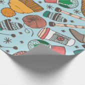 Handgezeichnete Doodle Skizze nahtlos Muster. Wint Geschenkpapier (Ecke)