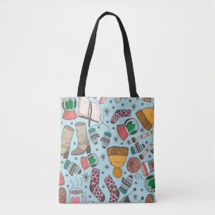Handgezeichnete Doodle Skizze nahtlos Muster. Wint Tasche