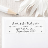 Handgezeichnete Doodles geben das Adressetikett zu (Insitu)