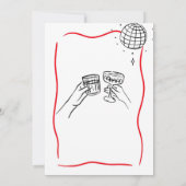 Handgezeichnete Doppelfeier Geburtstag Einladung (Rückseite)