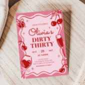 Handgezeichnete dreissig Geburtstagspartei Einladung