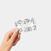 Handgezeichnete Dusty Rose Floral Doula Ausweis (Handheld)