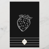 Handgezeichnete elegante einfache gelbe & cremefar flyer (Hinten)