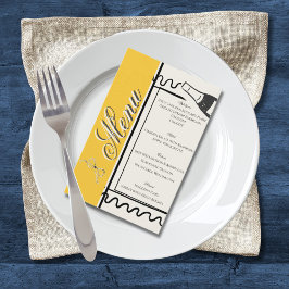 Handgezeichnete elegante einfache gelbe & cremefar flyer